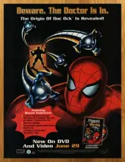 2004 Spider-Man vs Doc Ock Print Ad/Poster 00s Kid Animated Series DVD Promo Art