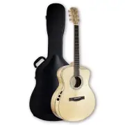 41'' Acoustic All Solid Guitar Solid Sitka Spruce Top Solid Spalted Maple Back