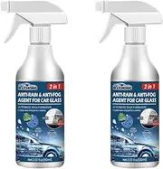 Anti Fog Spray for Glass, Anti Fog Car Windscreen Spray, Auto Windshield Cleaning Agent, Effective Defogger Coating Agent, Anti Fog Rain Rep ellent Spray for,Windshields and Mirrors