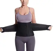 [Flyself] Waist Trainer Belt Waist Trimmer Weight Loss Body Shaper Girdle Fat Burn Belly Slimming Band for Weight Loss Fitness Workout for Women