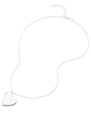 ADORNIA Silver Plated Heart Locket Necklace