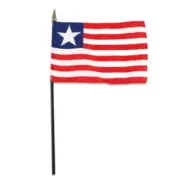"4x6" Liberia Flag / Liberia Desk Flag / Liberia Stick Flag