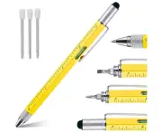 Multitool Tech Pen Gadgets Tools for Men Personalized Gifts for or for Dad Fun Gift - Yellow