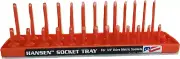 Global 1406 1/4" Drive Metric Regular & Deep Socket Holder - Orange
