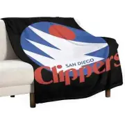 San Diego Clippers Retro NBA Throw Blanket 50x40inch
