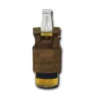 RAPDOM USA American Flag Can Bottle Cooler Insulator Mini Vest Beer Soda Coyote