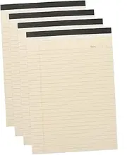 STOBOK Tear-Off Notepad Set 4 Pack of A4 Legal Pads Lined Notebooks Wide Ruled Paper Perfect for Work School Planning