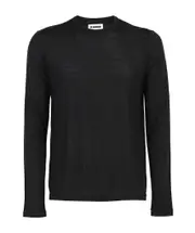Round-neck woolen pullover IT54 Black