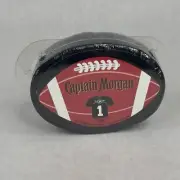 Captain Morgan #1 Black T-shirt Men Size L Large NEW Compressed Football Shape