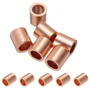 6pcs 1/4"/ 6mm Wire Rope Stop Sleeve Copper Crimping Loop Sleeve End Gold