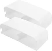 OSOLADY 2PCS Phone Charging Bracket Wall Mount Storage Organizer Multi Function Adhesive Holder for Home Office Punch Installation Plastic Easy Access White