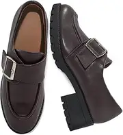 [FUDYNMALC] Womens Platform Loafers Dressy: 2025 Casual Comfortable Chunky Shoes Ladies Walking Office Footwear with Hook and Loop