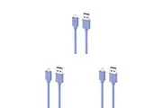 3PK Moki USB-A to MFi Certified Lightning SynCharge Cable 1 Meter Ultra Blue