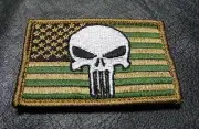 2 PC USA FLAG EMBROIDERED HOOK LOOP PATCH