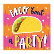 Fiesta Fun Taco Small Napkins / Serviettes (Pack of 16)