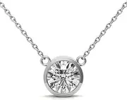 [Generic] Customize Jewel GIA/IGI 0.70 Carat Round Cut Natural Earth Mined Diamond Solitaire Bezel Pendant In 14k White Yellow Rose Gold For Women, H-SI, Medium, Gemstone, natural diamond