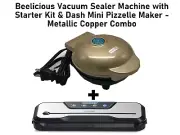 Beelicious Vacuum Sealer Machine & Dash Mini Pizzelle Maker - Metallic Copper