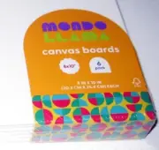 Canvas Board 6pk 8" x 10" White Panels for Sketching or Painting