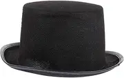 [WRITWAA] Ladies Caps Vintage Jazz Hat Flat-Edge Retro Black Hat for Party Performance and Cosplay
