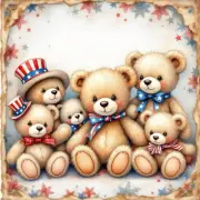 Patriotic Teddy Bear Decoupage Rice Paper For Ornament-Wood Art A4 1 Sheet