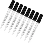 BUGUUYO 20pcs Glass Dropper Pipette with Scale Line Clear Glass for Accurate Measurement for Laboratory Testing Microbiology Chemistry Easy to Clean and Reusable