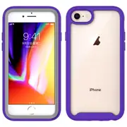 MCC Shockproof Bumper Case iPhone SE 2020 2nd Gen Clear Back Cover Apple [Purple]