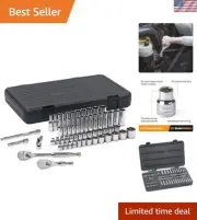GearWrench 57-Piece Ratchet and Socket Set, 1/2" Drive for Tight Spaces