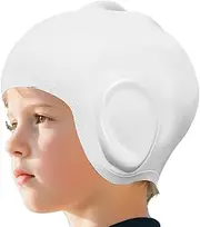 Womens Swim Caps - Skin-Friendly Lightweight Swimming Caps - Ergonomic Reusable Silicone Protective Gear for Children Teenagers Adults Enthusiasts Beginners Girls Women Men