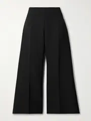 [KHAITE] KHAITE - Walter Crepe Flared Pants - Black - US4 US 4 Black
