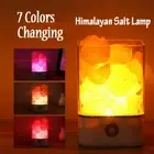 USB Natural Himalayan Salt Lamp Crystal Glow Rock Electric Table Night Light