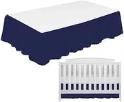 Crib Bed Skirts - Crib Skirt with Pom Poms,28" X 52" Crib Skirt Made with Soft Fabric for Bringing Baby Warm and Cozy Nursery Room to Slumber and Dream Ytger