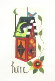 Melissa Prince Home Birdhouse with Flowers Handpainted Needlepoint Canvas