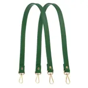 23" Leather Purse Strap Replacement Gold Buckle for Handbag(2 Pack, Dark Green)
