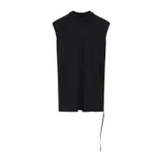[Rick Owens Drkshdw] Rick Owens Drkshdw-Black Tarp Cotton T-Shirt-Uomo S STAND