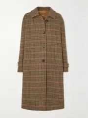 [Fortela] Fortela - Alessandro Checked Wool-blend Coat - Brown - IT42 IT 42 Brown