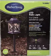 HARBOR BREEZE PATH LIGHT 100-Lumen 2.7-Watt Matte Black Low Voltage Hardwire LED