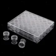 30 Slots Clear Jewelry Beads Container Makeup Cosmetic Organizer Storage Box
