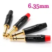 TS/TRS 6.35 Male Audio Plug Jack Stereo Headphone Adapter Speaker Connector Lot