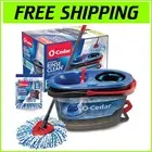 RinseClean Spin Mop System + Extra Mop Head - Clean Floors with Clean Water