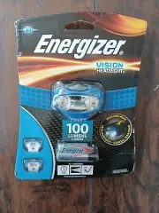 Energizer Vision Headlight 100 Lumens LED Headlamp Head Torch & 3 AAA Batteries