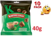 10 PACK x 40g DRY BREAD RYE Croutons HORSERADISH FLAVOR Grenki KIRIESHKI RF