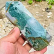 680g Colourful Ocean Jasper Natural Quartz Crystal Point Landscape Tower