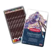 Derwent Coloursoft Artist Colour Pencils 12 Tin Set