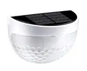L68 2pc Solar Fence Half Circle Light Garden Balcony Wall Lamp White Shell Warm