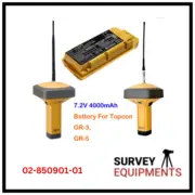 New Battery FOR TOPCON GR-5,GR-3 GPS RECEIVER,BASE,ROVER, 02-850901-02