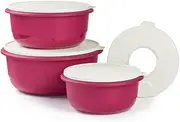 [Tupperware] Ultimate Mixing Bowl 7 Piece Set - Dishwasher Safe & BPA Free - (3 Bowls + 3 Lids + Strainer Accessory)