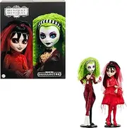 Monster High SKULLECTOR Beetlejuice Beetlejuice Doll 2 Pack Betelgeuse and Lydia Deetz Collectible Figures with Accessories and Display Packaging HYV96