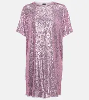 [Tom Ford] Tom Ford Sequin T-shirt minidress UK 6 pink