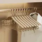 Gold Clothes Hanging Rack Seamless Laundry Drying Rack Wardrobe