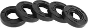 X AUTOHAUX Universal Oil Seal TC Double Lip W Steel Spring Seal Ring Rotary Shaft Seal 18x35x7mm High Pressure NBR Rubber Black 5 Pcs